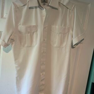 Men's Pilot White Dress Shirt